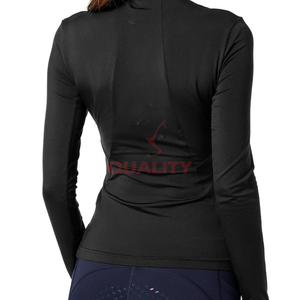 Camisa atlética Ecuestre para mujer a caballo, transpirable, de secado rápido, que absorbe la humedad, diseño elegante, tela elástica, tops para mujer - Product Image 5