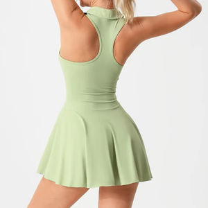 Ropa deportiva Uniformes DE TENIS Logotipo personalizado Impreso Color sólido Vestido de tenis de paleta transpirable - Product Image 6