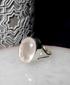 925 Sterling Silver Classic Designer <b>Ring</b> Natural <b>Rose</b> <b>Quartz</b> Oval Gemstone Bezel Setting Perfect Wedding Anniversary Gift for - Product Image 6