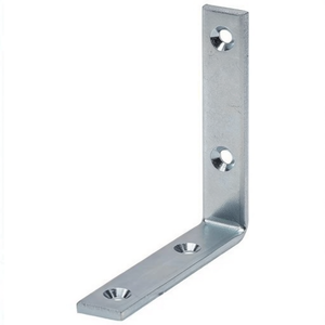 Support d'angle en acier zingué bleu robuste VORMANN, longueur 80 mm, largeur 20 mm, épaisseur 5 mm, diamètre du trou 5 mm, pour étagères murales - Product Image 3