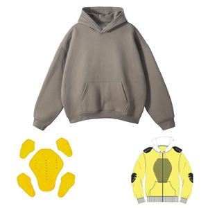 Sweat à capuche moto unisexe personnalisé avec logo coupe-vent pull à fermeture éclair avant niveaux de protection 1 2 haute qualité - Product Image 5