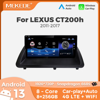 Mekede Qualcomm Snapdragon 668s Car Auto Radio Head Unit 8 Core Wireless Car-play para LEXUS CT200h 2011-2017 10,25