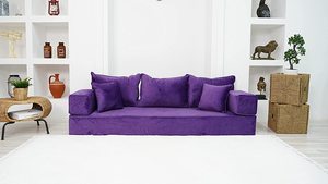 Siège de sol arabe Canapé de sol arabe Plancher de siège arabe | 12 pièces, 28 danses avec coussin éponge épaisseur 20cm - Product Image 3