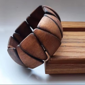 COMES Diseño único Brazalete de madera y pulsera Tamaño personalizado Pulseras de madera Brazalete Hecho a mano Flor Brazalete de madera Brazalete - Product Image 1