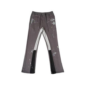 กางเกงผ้าทรงตรงเอวสูงสำหรับผู้ชายและผู้หญิงกางเกงบาน unisex สไตล์วินเทจสไตล์สปอร์ตลำลอง - Product Image 5