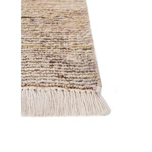 พรมขนสัตว์อัฟกันถักมือสีงาช้าง รุ่น Manifest Ivory สีพื้นแบบ Tabriz สำหรับทางเข้าบ้าน รูปทรงสี่เหลี่ยมผืนผ้า ขนาด 9x12 ฟุต เหมาะสำหรับห้องโถงหรือทางเดิน - Product Image 4