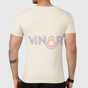 T-shirts à impression personnalisée pour hommes T-shirt à logo personnalisé T-shirt d'été pour hommes T-shirt à manches courtes de couleur unie T-shirt personnalisé en coton - Product Image 4