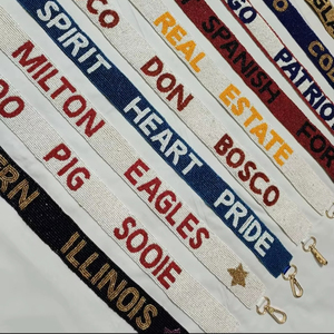 Correa de Lámpara con Cuentas de Semillas, Material de Níquel, Color Rojo y Blanco de Moda para Decoración de Fiestas de Cumpleaños - Product Image 1