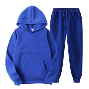 Conjunto de Sudaderas con capucha de lana en blanco, trajes de jogging Unisex, conjunto de chándal para hombre, chándales personalizados para hombre, Chandal Para Hombre - Product Image 2