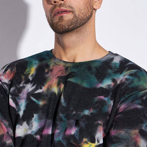 Última moda 100% algodón transpirable hombres chándales personalizados 2 piezas conjunto Tie Dye chándales de talla grande para invierno - Product Image 5