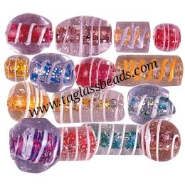 Collar de cuentas de cristal de Murano de colores, cuentas de murrina ovaladas, Joyería Moderna hecha a mano, Idea de regalo, tamaños surtidos, colores versátiles - Product Image 5