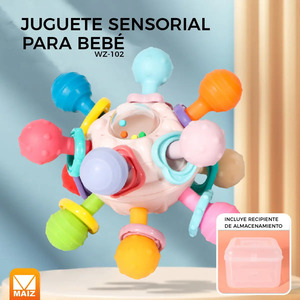 Mordedor con Sonajero, Estimulación Texturizada para Encías, Juguete para Bebés - Colores Surtidos - Product Image 5