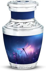 Dragonfly Blue <b>Mini</b> Cremation <b>Urns</b> <b>for</b> Human <b>Ashes</b> Flowers Keepsake <b>Urns</b> <b>for</b> Small Set of 4 Large Funeral <b>Urn</b> Size 10&3 Inch - Product Image 2