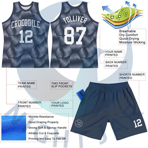 Ensemble d'équipes sportives de basket-ball de maillot numérique personnalisé Uniforme de basket-ball Maillot Cheer sublimé - Product Image 6