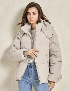 Chaqueta acolchada de invierno XL para mujer con mangas largas, abrigo de burbujas con patrón sólido, forro de lana transpirable con bolsillo levantado de punto - Product Image 3