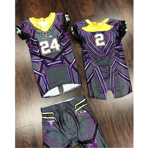 Uniformes de Fútbol Americano de Calidad, Diseños Personalizados, Impresión Sublimada, Secado Rápido, Transpirables, Antibacterianos, 100% Poliéster - Product Image 2