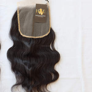 HD Swiss Lace Closure non traité ondulé lisse 6x6 Lace Closure cheveux brésiliens vierges de vison brut vente en gros - Product Image 3