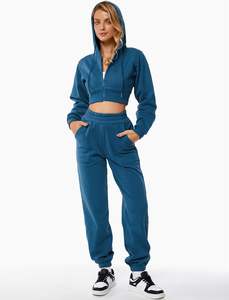 Pantalon de jogging en polaire personnalisé pour femmes, tenue assortie à manches longues, pantalon de survêtement décontracté et chaud, vêtements d'automne, pantalon de détente doux - Product Image 6