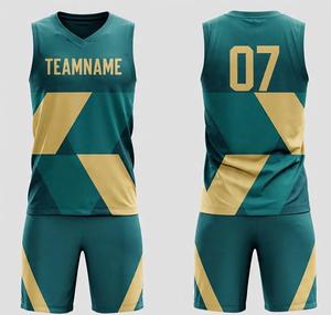 ชุดบาสเก็ตบอลออกแบบเอง พิมพ์โลโก้ เสื้อบาสเก็ตบอลผู้ชาย 100% โพลีเอสเตอร์ ชุดบาสเก็ตบอล ผู้ผลิตขายส่ง - Product Image 5