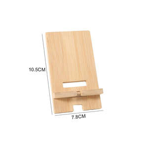 Support de téléphone en bambou avec base en bois massif, support de tablette de bureau multifonctionnel pour la charge, simple et portable - Product Image 5