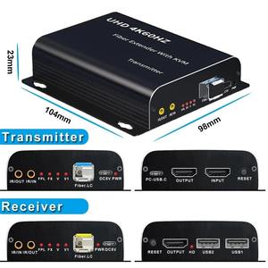 Convertisseur d'extension KVM HDMI fibre optique SYONG 4K 60Hz 1080P 120Hz 20Km HDMI optique USB KVM Extender émetteur vidéo audio - Product Image 1