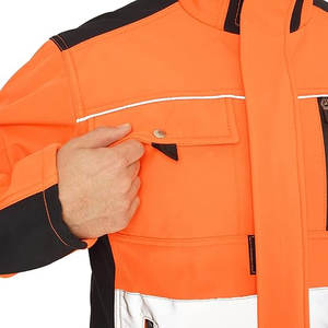 Veste de sécurité réfléchissante pour hommes de qualité supérieure hiver imperméable respirant grande taille avec fermeture éclair pour vestes de sécurité à vendre - Product Image 5