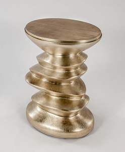 Mesa auxiliar de acento de tambor de aluminio con acabado dorado de lujo con tapa de mármol para sala de estar decoración del hogar café y mesa auxiliar - Product Image 6