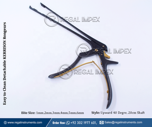 Kerrison Rongeur 3 mm 40 degrés Instruments Neurochirurgicaux RI-NS-90016 Manuel Certifié CE Facile à Nettoyer - Product Image 4