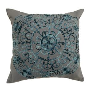 Funda de Almohada Hecha a Mano Crewel, Funda de Cojín de Algodón con Diseño de Planta de Hoja Floral Hermosa PARA EL Hogar, Hotel, Granja - Product Image 1