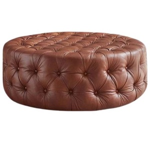 หรูหราหนังแท้ออตโตมัน Pouf การออกแบบที่ทันสมัยสำหรับทุกบ้านโรงแรมสปาและสำนักงาน
