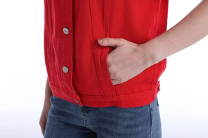 Chaleco Vaquero Sin Mangas de Diseño Nuevo, Unisex, para Hombre y Mujer, Chaleco Vaquero con Capucha para Mujer - Product Image 2