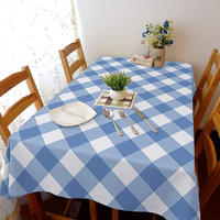 Motif à carreaux 100% coton biologique certificat GOTS salle à manger décorative ajusté ferme vente directe lin vêtements de Table populaires