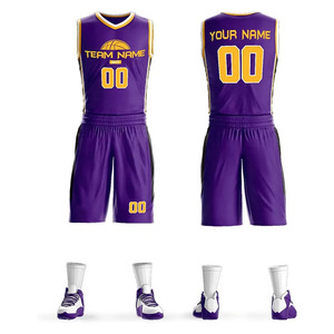 ชุดบาสเก็ตบอลผ้าโพลีเอสเตอร์แบบแห้งเร็วสามารถปรับแต่ง2024ได้พิมพ์โลโก้ของทีม - Product Image 2