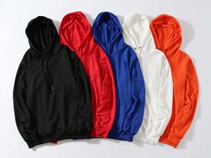 Sudadera con capucha Unisex de punto de poliéster 100% con muestra gratis de OEM, sudaderas con capucha de gran tamaño para hombre, estampado sólido de otoño - Product Image 1