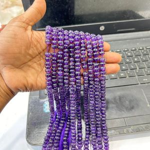 ลูกปัดอะมีทิสต์สีน้ำเงินธรรมชาติ รูปทรงฟักทอง สไตล์เมลอน คุณภาพสูง สำหรับทำเครื่องประดับ ผ่านการเคลือบแว็กซ์/น้ำมัน ได้รับการรับรองจากผู้ที่สาม - Product Image 2