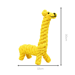 Juguete de Macramé Hecho a Mano de Lujo para Mascotas, Jirafa Grande - Product Image 4