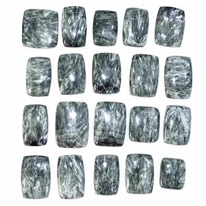 Venta al por mayor de cabujones de piedras preciosas de cuarzo serafinita natural de calidad AAA + para lote de suministros de joyería - Product Image 4