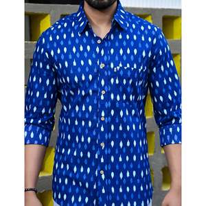 Chemise décontractée pour homme en coton imprimé à manches longues, respirante, en popeline ou tissu Oxford, motif floral ou à pois, offre ODM - Product Image 2