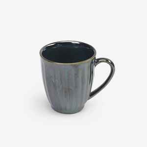 แก้วเซรามิกเคลือบสีแบบกำหนดเองพร้อมหูจับไม้ ป้องกันการรั่วซึม ลายเรียบ สำหรับร้านกาแฟและร้านอาหาร บริการเครื่องดื่มร้อน - Product Image 3