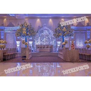 Magnífico escenario de boda conjunto Canadá impresionante boda india evento escenario decoración boda india escenario Decoración - Product Image 1