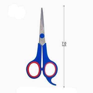 Ciseaux de barbier à poignée en plastique bleu 440C ciseaux de barbier professionnel à main gauche ciseaux de barbier pour la beauté - Product Image 2