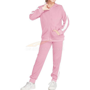 ชุดวอร์ม2ชิ้นสำหรับเด็กผู้หญิงเสื้อกันหนาวมีฮู้ดติดซิปชุดวอร์มเล่นกีฬากางเกงวอร์มชุดกีฬาชุดวิ่งชุดวอร์มสีชมพูสำหรับเด็กผู้หญิง - Product Image 6