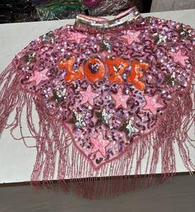 2026 Best Price <b>Beaded</b> Sequins Cape 100% Cotton Fabric Lace From India - Product Image 4