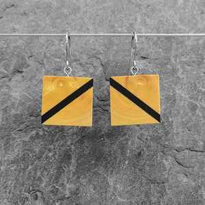 Pendientes colgantes de madera y resina con estilo de alta calidad, tarifa mayorista de moda para bodas - Product Image 1