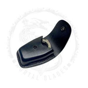 best selling moulded <b>leather</b> <b>handcuffs</b> case top closure with perfect fit wholesale <b>handcuffs</b> holster from pakistan - Product Image 3