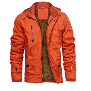 Wholesale Custom Washed Heavyweight Canvas <b>Worker</b> Lined Zipper Hood <b>Jackets</b> OEM Supported Men's Work <b>Jacket</b> Sports Entertainment - Product Image 5