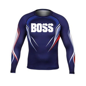 Manga larga BJJ Rashguard Kickboxing Muay Thai Rashguard Fighting Rashguard y artes marciales Bjj Gears - Product Image 1