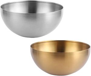 Bol de service en acier inoxydable fini doré personnalisé de haute qualité pour la cuisine, la maison et la fête. - Product Image 3