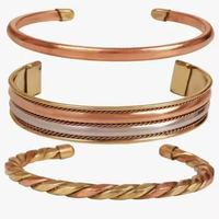 Bracelets magnétiques en fil de cuivre pur, bijoux polis faits à la main, ensembles de bracelets de qualité supérieure, artisanat exquis, religieux, mariage, EXOTIQUE