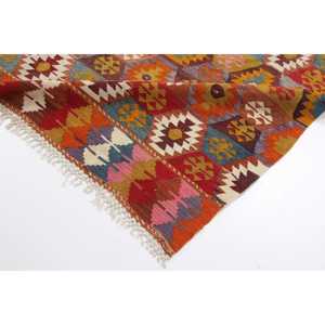 Grand tapis turc vintage 5,4x10,9 pieds, tapis en laine rouge - Product Image 3